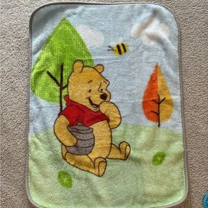 Disney Winnie the Pooh Blanket - Red, Green, Orange, Yellow